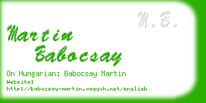 martin babocsay business card